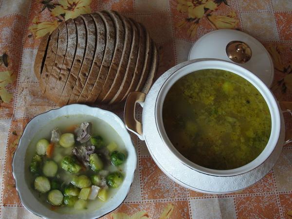 Суп «Летняя мозаика с брюссельской капустой»